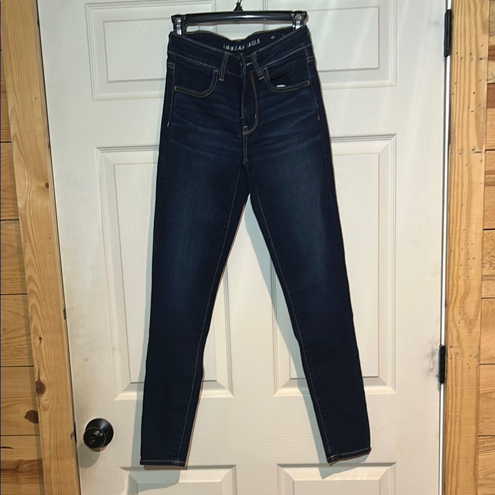 American Eagle Outfitters Women's High Rise Dark Indigo Jeans